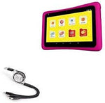 BoxWave Cable Compatible with Nabi Barbie Tablet (Cable by BoxWave) - AllCharge miniSync, Retractable, Portable USB Cable for Nabi Barbie Tablet - Jet Black