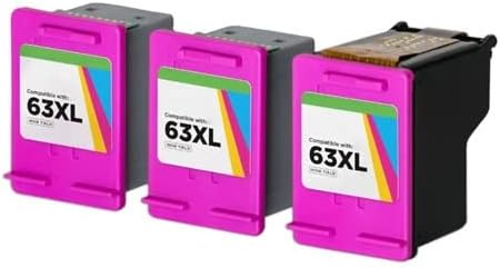 Compatible Color High Yield Ink Cartridge Replacement for HP 63XL Ink Multipack