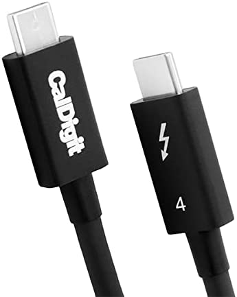 CalDigit [Intel Certified] Thunderbolt 4 / USB 4 Cable - 40Gbps 100W, Compatible with Thunderbolt 3 & USB Type C, 2016+ MacBook Pro, 2017+ iMac (2 Meter 6.56 Feet, Active Thunderbolt 4 / USB 4 Cable)