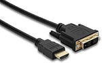 Hosa HDMD-406 HDMI to DVI-D Standard Speed HDMI Cable, 6 Feet