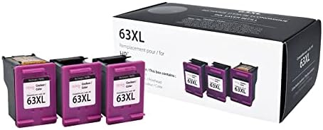 Premium Ink 3-Pack Replacement for HP 63XL / F6U63AN - Tri-Color