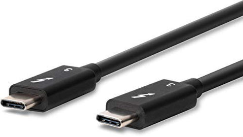 1.6Ft, Thunderbolt3.0 Cable, Supports 100W Charging / 40Gbps Data Transfer, USB C to USB C Cable Compatible Type-C Hub, Docking, and More