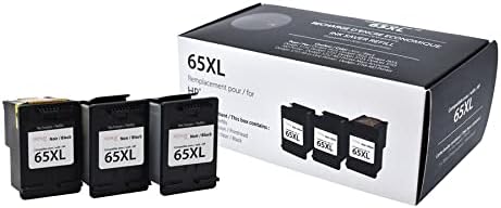 3-Pack Premium Ink Replacement for HP 65XL / N9K04AN - Black