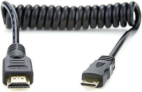 Atomos 11.81"/30cm Coiled Mini HDMI to Full HDMI Cable