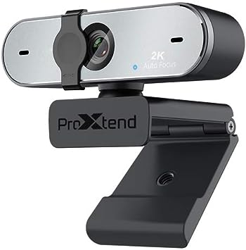 PROXTEND X-Stream 2K Webcam PX-CAM005 (1/2.7" CMOS Image Sensor, 4 Megapixels, 1920x1080/60fps, Omni-Directional Mic with Universal Clip, Tripod Support & 7YR Warranty)