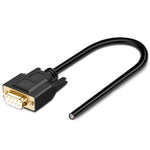 Jienk 6.56Ft 24AWG DB9 Female RS232 9 Pin Serial Extension Cable, 9-Pin Gold Plated Connector with Bare Wire End Open Cable