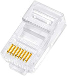 [MDTEK] Cat6, Cat5e RJ-45 Ethernet Connectors Pack of 25/50/100pcs (100 pcs)