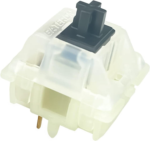 kutethy Gateron Switches Milky Black Mechanical Keyboard Yellow 5pins for All MX Mechanical Keyboard(108 Pcs, Black)