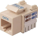 Cat6 RJ45 Keystone Jack Punch-Down Network Ivory (10 Pack)