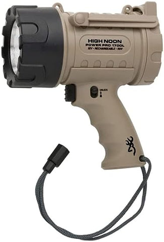 Browning High Noon Power Pro Spotlight, Lithium-ion, 1700 Lumens, LED, White, Polymer, 3717805