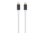 Monoprice Durable USB 3.2 Gen 2 Type-C Data and Power Kevlar Reinforced Nylon-Braid Cable - 1 Meter - White | 5A/100W - AtlasFlex Series