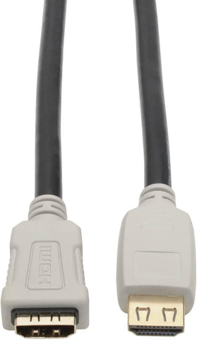 Tripp Lite High Speed 4K HDMI 2.0B Extender Cable with Gripping Connectors (M/F), Black, 20 ft. (P569-020-2B-MF)