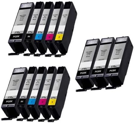 Clickinks Compatible Ink Cartridge Replacement for Canon PGI-270XL CLI-271XL PGI 270 for use with TS9020 TS8020 MG7720 Printer ( 2 Full Sets + 3 Extra Black)