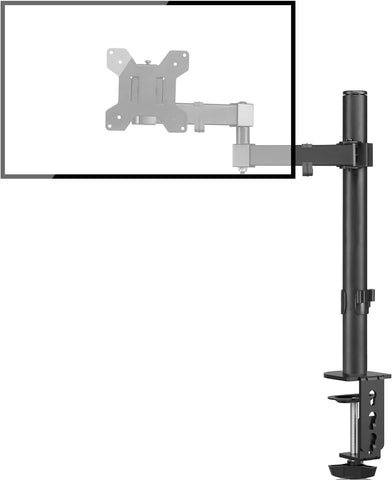 Bracwiser Monitor Mount Single Fully Adjustable Arm Fits One Screen 13-32 inch 22lbs for Monitor Computer Screen 13 15 17 19 20 22 23 24 26 27 30 32 inch VESA 75 100 (MD7421)