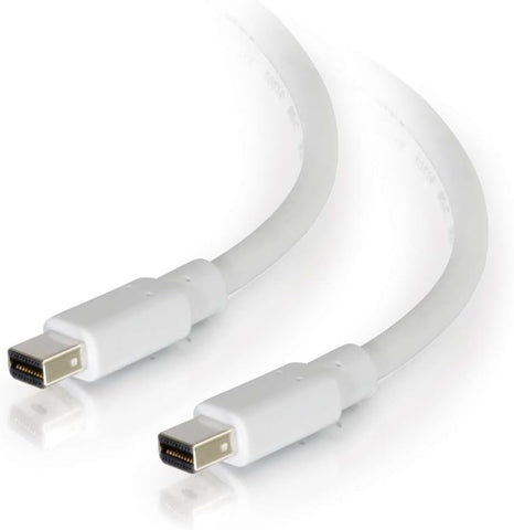 C2G Mini Display Port Cable, Male to Male, White, 10 Feet (3.04 Meters), Cables to Go 54412