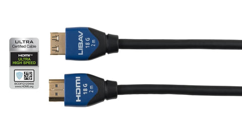 Liberty Halo 18G Series High Speed HDMI with Ethernet Cable Supports 4K60 4:4:4, eARC, All HDCP Levels 0.3 Meter