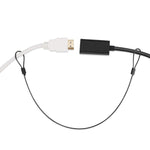 10ft Universal Cable Adapter Tether, Custom Length Security Wire Tethers, DIY, Adjustable, Tamper-Resistant, Secure Conference Room Computer Dongle