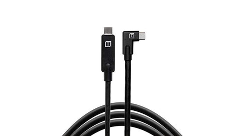 TetherPro USB-C to USB-C Right Angle (Non Reflective Black)