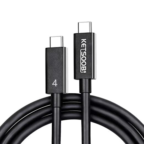 KETSOOBI Thunderbolt 4 Cable 6.6Ft,Supports 100W Charging/40Gbps Data Transfer/Single 8K or Dual 4k Monitors,Compatible with Thunderbolt 4,Thunderbolt 3 USB 3,USB4,Type C, 2020 M1 Mac Books