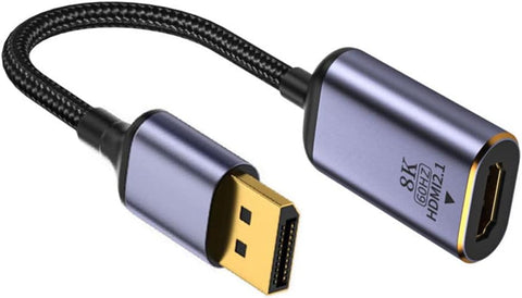 xiwai DisplayPort 1.4 Source to HDMI 2.0 Display 8K 60hz UHD 4K DP to HDMI Female Monitor Adapter Cable