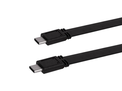 Monoprice USB C to USB C 3.2 Gen 1 Cable - 6 Feet - Black (10 Pack) Fast Charging, 5Gbps, 3A, Flat, Type C, Compatible with Xbox One / PS5 / Switch/iPad and More, 1 Count (Pack of 1)