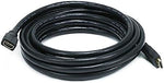 Monoprice Commercial Extension 25ft 24AWG CL2 Standard HDMI Cable With Ethernet Male to Female Extension - Black