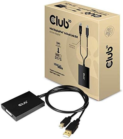 Club 3D MiniDisplayPort 1.2a to Dual Link DVI-D Active Adapter