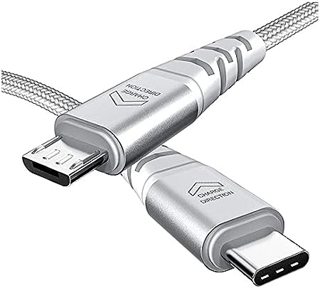 USB C to Micro USB Cable, Ancable 9.8-Feet Micro USB to USB Type C Cord Support Charge & 480Mbps Sync Data Compatible with MacBook, iMac Pro, Galaxy S8, S9, S10, Lenovo Yoga