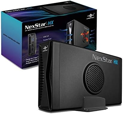 Vantec NexStar HX, 3.5" SATA III Hard Drive Enclosure USB 3.0 With Fan (NST-387S3-BK)