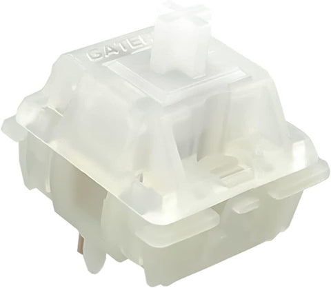 kutethy Gateron Switches Milky White Mechanical Keyboard Yellow 5pins for All MX Mechanical Keyboard(72 Pcs, White)