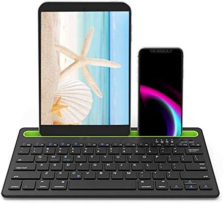 Greshare Wireless Bluetooth Keyboard,Portable Ultra-Thin Dual-Channel Bluetooth Keyboard for iOS Android Windows Tablet Smart Phone. (Black)