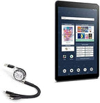 BoxWave Cable Compatible with Barnes & Noble Nook Tablet 10.1" (Cable by BoxWave) - AllCharge miniSync, Retractable, Portable USB Cable for Barnes & Noble Nook Tablet 10.1" - Jet Black