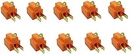 C&E 10 Pack 3 Prong to 2 Prong Grounding Converter for AC Outlet