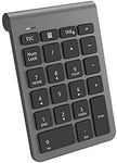 Cateck Bluetooth Numeric Keypad, Portable Wireless Bluetooth 22 Keys Number Pad Keyboard with Multiple Shortcuts for Computer/Notebook/Laptop/Desktop/Tablet, Cool Gray