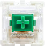 Granvela Gateron KS-9 Green Switches for Mechanical Keyboards,3-pin White-Shell Supporting SMD RGB Light-Pack 20