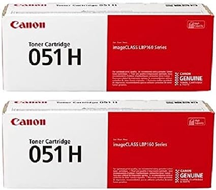 Canon CRG-051H BK High Yield Black Toner Cartridge 2-Pack