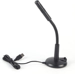 USB Computer Microphone, Plug &Play Desktop Omnidirectional Condenser PC Laptop Mic, Mute Button Mini Gooseneck Microphone for Gaming Singing Streaming Recording