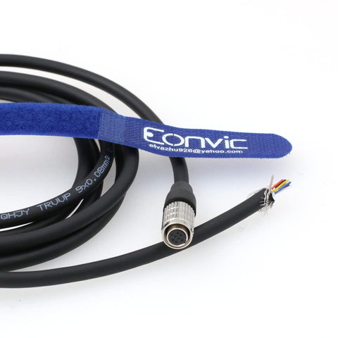 Eonvic Industrial Camera I/O Cable 8 Pin Female to Open End 8 Pin Hirose HR25-7TP-8S Shielded Cable (1M)