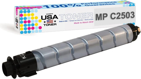 MADE IN USA TONER Compatible Replacement for Ricoh MP C2003, MP C2503, MP C2004, MP C2504, Lanier Savin MP C2003, MP C2503, 841918 (Black, 1 Cartridge)