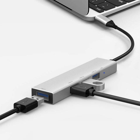 axGear Multiport Adapter Slim Data USB 3.0 Hub Compatible with Type-C Devices