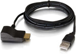 C2G HDMI Inserter, USB Powered Voltage Inserter, TAA Compliant, 5.8 Feet (1.76 Meters), Black, Cables to Go 42236