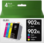 902XL Ink Cartridges Combo Pack High Yield Replacement for HP Ink 902 902XL Ink Cartridges for HP Printers OfficeJet Pro 6978 6958 6962 OfficeJet 6954 6950 6951 (4-Pack: Black, Cyan, Magenta, Yellow)