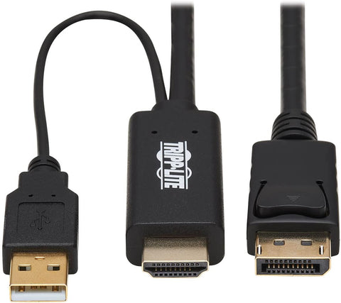 Tripp Lite HDMI to DisplayPort Adapter Cable Active 4K USB Power M/M 2M (P567-02M)