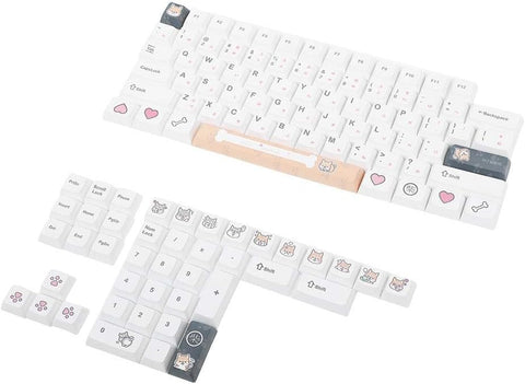 Socobeta Durable Five-Faced Dyed ized Keyboard Cover Keycap Portable for Mechanical Keyboard(Shiba Inu)