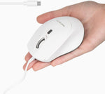 Macally USB C Mouse for Mac - Precise and Comfortable - Wired Type C Mouse for MacBook Pro Air|iPad|PC|iOS|Android - Plug and Play USBC Apple Mouse with Ambidextrous Body, Multiple DPI, and 5ft Cable