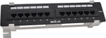 NBG LAN Unshielded Wall Mount Patch Panel 12 Ports Cat.6,1-Pack