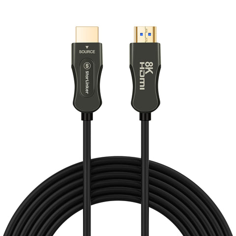 StarLinker HDMI 2.1 Fiber Optic Cable 49FT 8K@60Hz 4K@120Hz Dynamic HDR/eARC/HDCP 2.3 Slim Flexible Suitable for Laptop Monitor RTX 3080 3090 Xbox Series X PS5, 15m (49Ft)