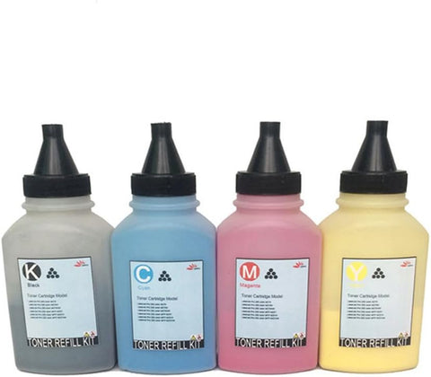 Misee Toner Refill Powder Compatible for HP 414A W2020A W2021A W2022A W2023A 414X Pro MFP M479fdw M479fdn M454dn M454dw 4-Pack(Without Tools)