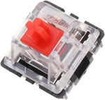 Gateron KS-8 X5 Switches for Cherry MX Type Mechanical Keyboards (65 Pack, Red Plate Mount)