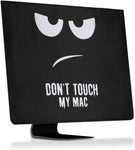 kwmobile Cover Compatible with Apple iMac 27" / iMac Pro 27" - 4-in-1 Case - Don't Touch My Mac White/Black